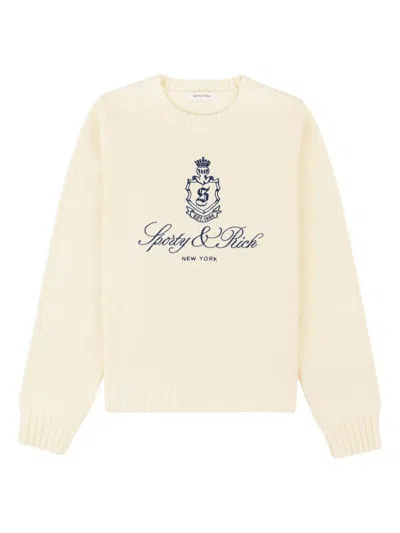 Sporty And Rich Vendome Sweater In Neutral