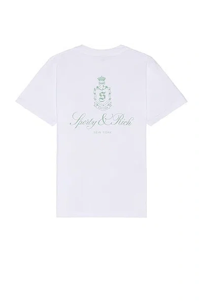 Sporty And Rich Vendome T-shirt In White & Sage