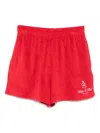 Sporty And Rich Vendome Terry Shorts In Red