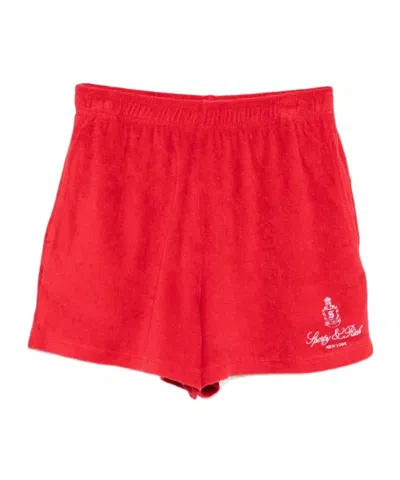 Sporty And Rich Vendome Terry Shorts In Purple