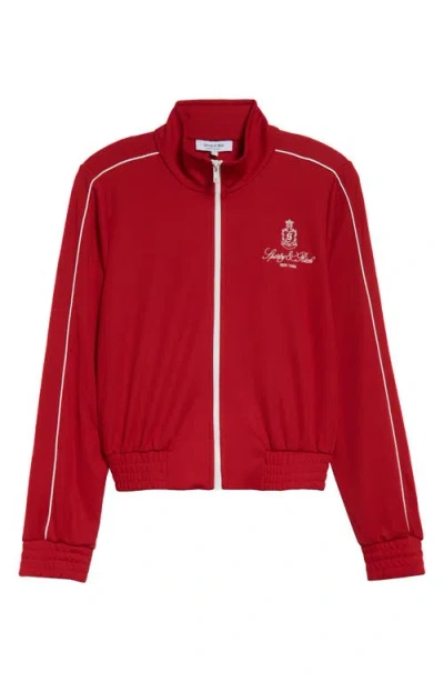 Sporty And Rich Sporty & Rich Vendome Track Jacket In Crimson