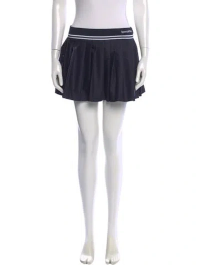 Pre-owned Sporty And Rich Virgin Wool Mini Skirt W/ Tags In Blue