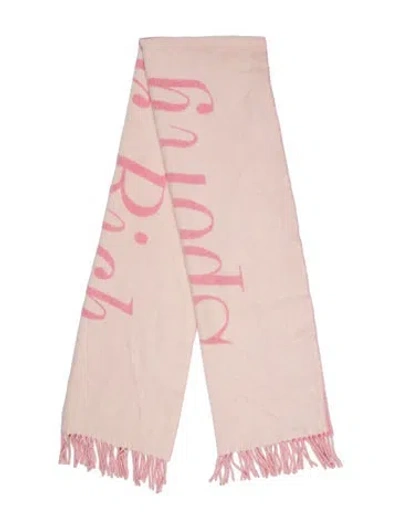 Pre-owned Sporty And Rich Virgin Wool Printed Scarf In Neutral