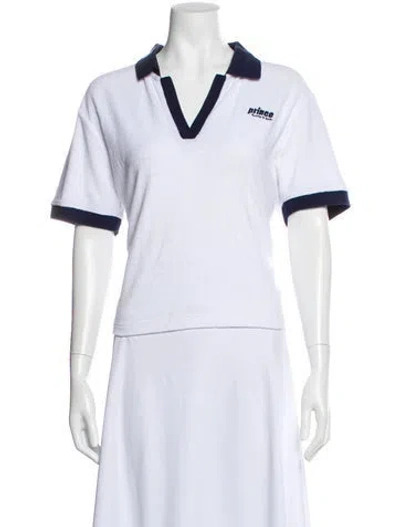 Pre-owned Sporty And Rich V-neck Short Sleeve Polo In Neutral
