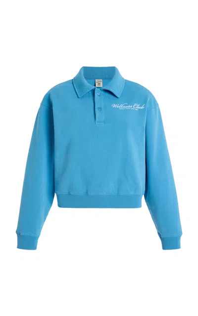 Sporty And Rich Wellness Club Cotton Polo Sweatshirt