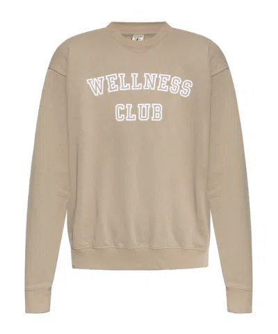 Sporty And Rich Wellness Club Cotton Sweatshirt In Nude