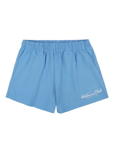 Sporty And Rich Wellness Club Disco Shorts In Blue