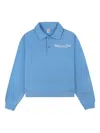 Sporty And Rich Wellness Club Embroidered Polo Neck Top In Blue