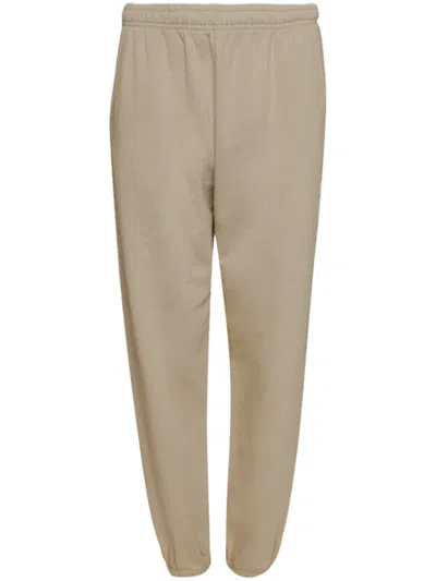 Sporty And Rich Wellness Club Log Flocked-logo Track Pants In Grey