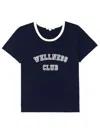 Sporty And Rich Slogan-print Cotton T-shirt In Blau