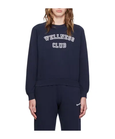 Sporty And Rich Wellness Club Soft Sweatshirt In Black