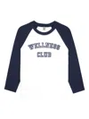 Sporty And Rich Wellness Club Three-quarter-sleeve Top In White