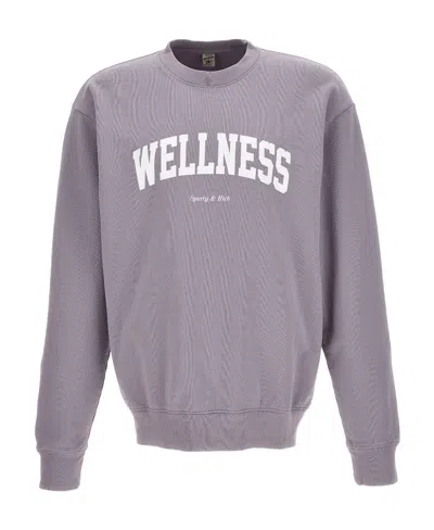 Sporty And Rich Wellness Cotton Sweatshirt In Purple