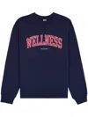 Sporty And Rich Wellness Printed Cotton-jersey Sweatshirt In Blau