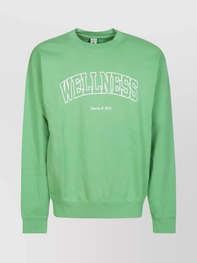 Sporty And Rich Wellness Crew Neck Knit In Green