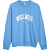 Sporty And Rich Sporty & Rich Wellness Ivy Cotton Graphic Sweatshirt In Blue