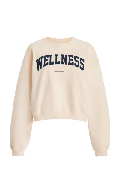 Sporty And Rich Wellness Ivy Cotton Sweatshirt In White