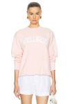 Sporty And Rich Wellness Ivy Cotton Sweatshirt In Ballet & White