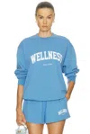 Sporty And Rich Wellness Ivy Crewneck Sweatshirt In Blue