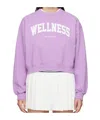 Sporty And Rich Wellness Cropped Sweatshirt In Purple