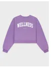 Sporty And Rich Wellness Cropped Sweatshirt In Violett