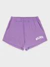 Sporty And Rich Wellness Ivy Disco Graphic Shorts In Purple