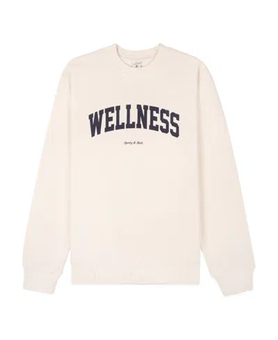 Sporty And Rich Wellness Logo-print Sweatshirt In White