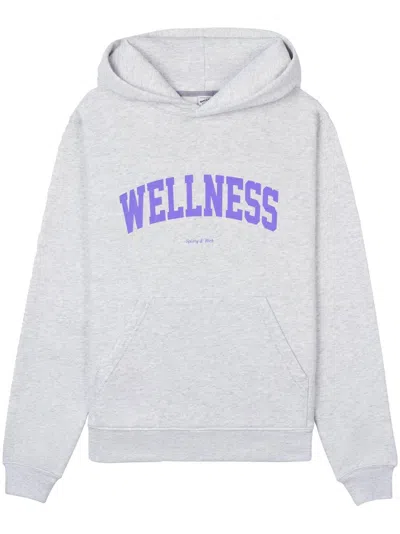 Sporty And Rich Wellness Motif-print Hoodie In 灰色