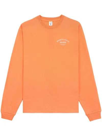 Sporty And Rich Wellness Studio Logo-print Sweatshirt In Orange