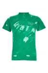 Sporty And Rich Logo-print Abstract-print T-shirt In Green