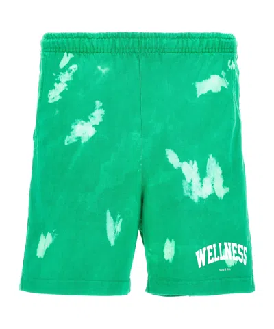 Sporty And Rich Wellness Tie-dye Shorts In Green