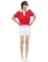 Sporty And Rich White Button-down Shorts In White