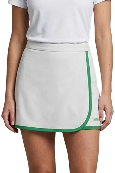 Sporty And Rich White Color Block Mini Skirt