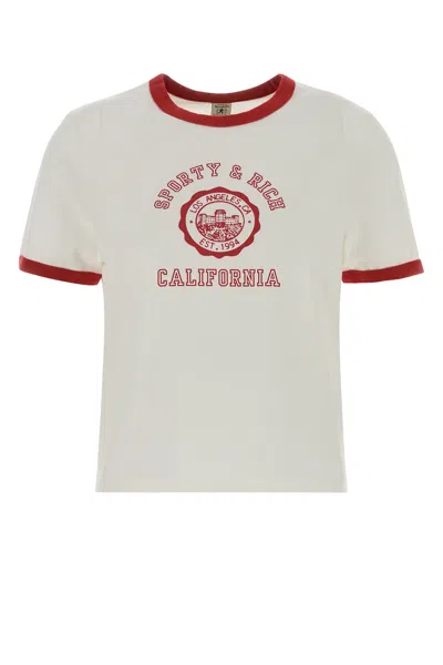 Sporty And Rich Sporty & Rich White Cotton California Emblem T-shirt
