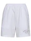SPORTY AND RICH SPORTY & RICH WHITE COTTON SHORTS