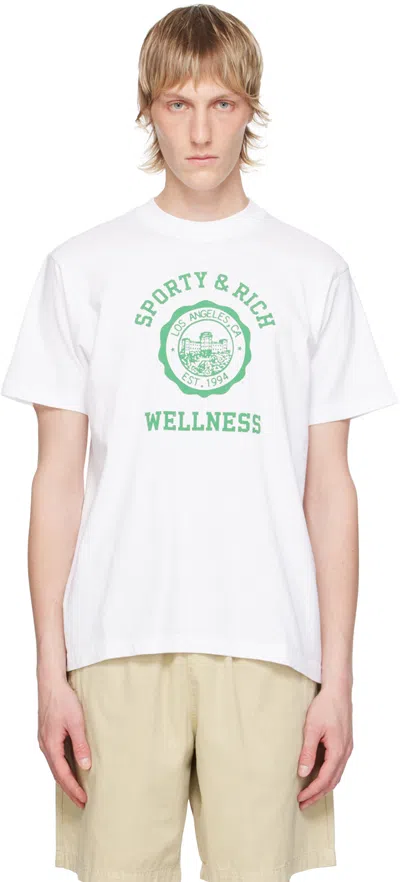 Sporty And Rich White Emblem T-shirt