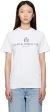Sporty And Rich White H&w Crest T-shirt In White