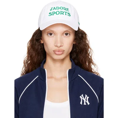 Sporty And Rich White 'j'adore' Cap In 48 White Kelly