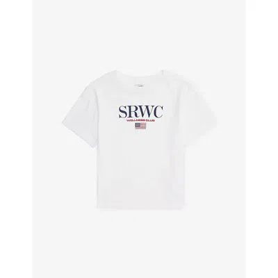 Sporty And Rich Kids' White Nautical Logo-print Cotton T-shirt 2-1