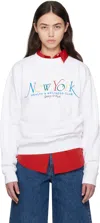 Sporty And Rich White Ny 94 Crewneck Sweatshirt