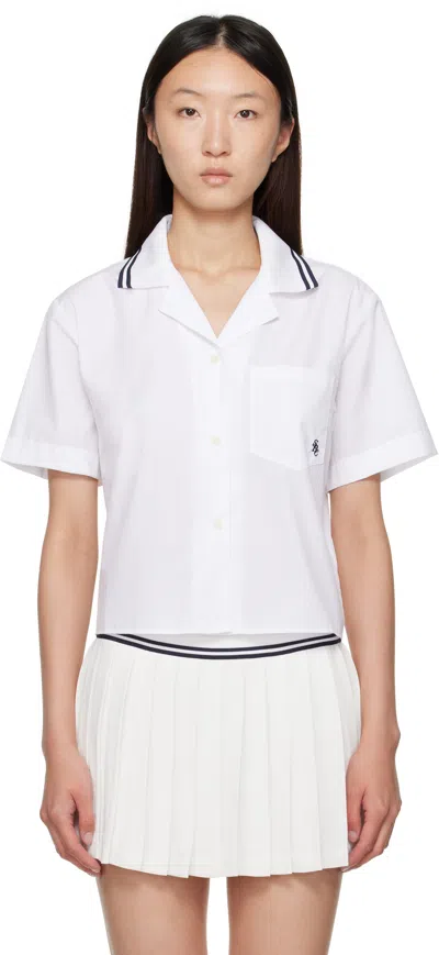 SPORTY AND RICH WHITE 'SRC' SAILOR SHIRT