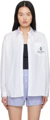 Sporty And Rich White Vendome Oversized Shirt In 48 White