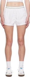 Sporty And Rich White Zip Pocket Shorts In White