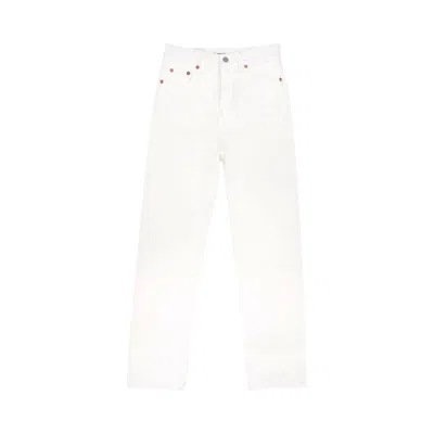 Pre-owned Sporty And Rich Sporty & Rich Wide Leg Jeans 'off White' | Cream | Women's Size 29