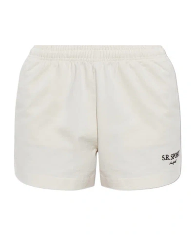 Sporty And Rich Wide Leg Shorts In Neutral