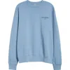 Sporty And Rich Sporty & Rich Wimbledon Crewneck Graphic Sweatshirt In Washed Hydrangea