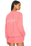 Sporty And Rich Wimbledon Crewneck Sweatshirt In Pink