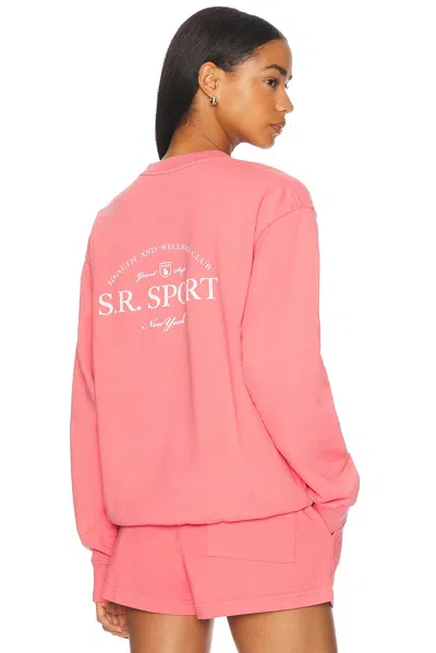 Sporty And Rich Wimbledon Crewneck Sweatshirt In Desert Rose