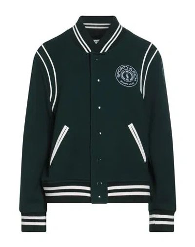 Sporty And Rich Sporty & Rich Woman Jacket Dark Green Size Xs Virgin Wool, Polyamide