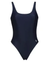 Sporty And Rich Navy Carla Swimsuit In Blue